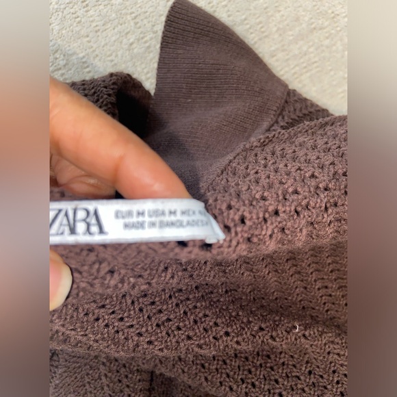 Zara Brown Sleeveless Knit Sweater Vest - Picture 4 of 7